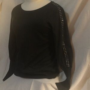 ALFANI charcoal grey silver studs on sleeve M